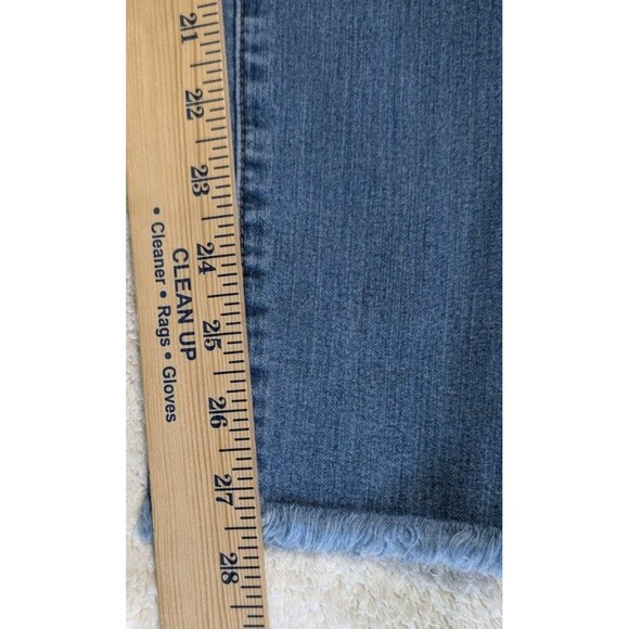 S.O.N.G. High Rise Jeans Women’s 15/32 Light Wash Frayed Hem Skinny Ankle - Picture 6 of 7